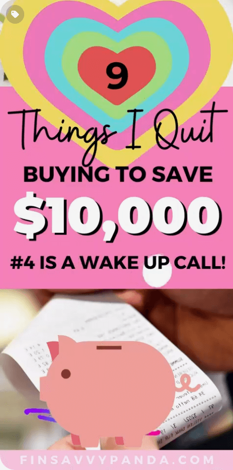 stop buying things to save money