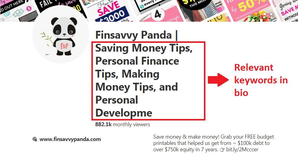 how to make money on Pinterest - Pinterest profile