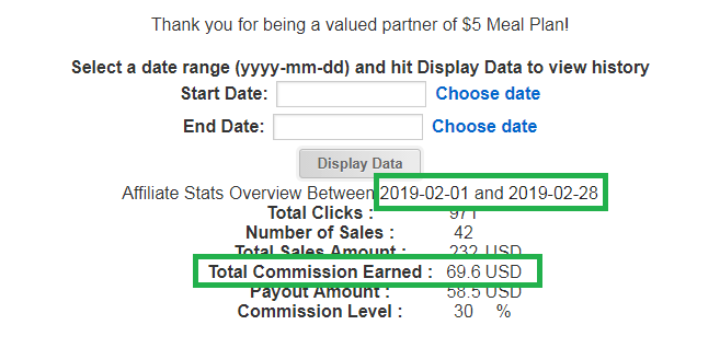 blog income report feb 2019 - meal plan