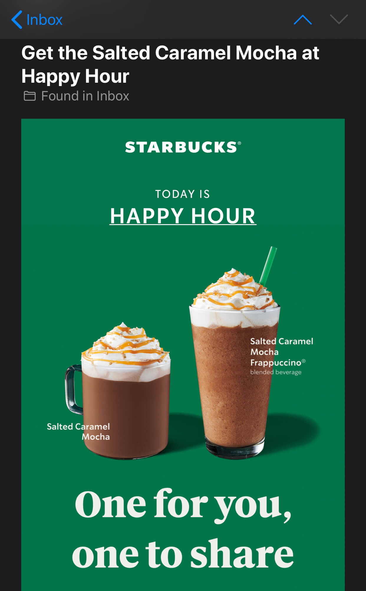 Starbucks Happy Hour Includes BOGO Frappuccinos (Buy One Get One Free