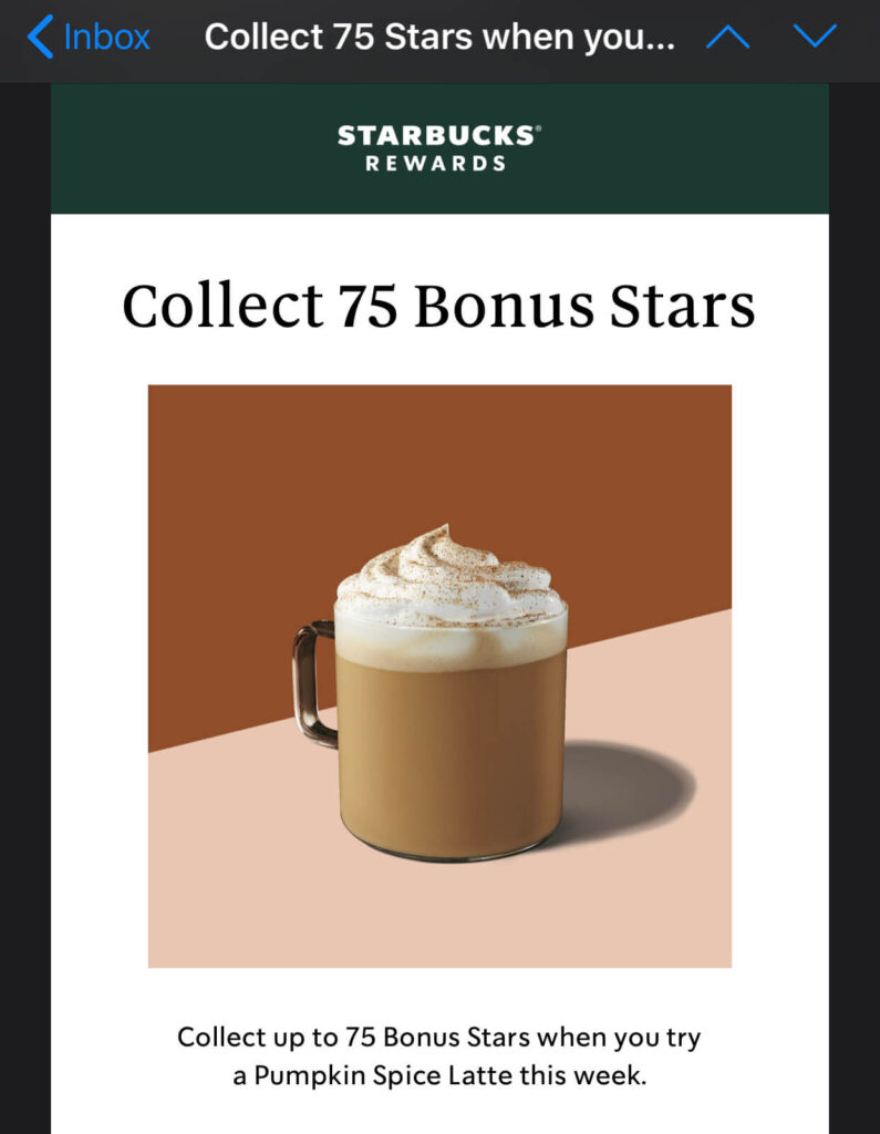 starbucks special bonus stars