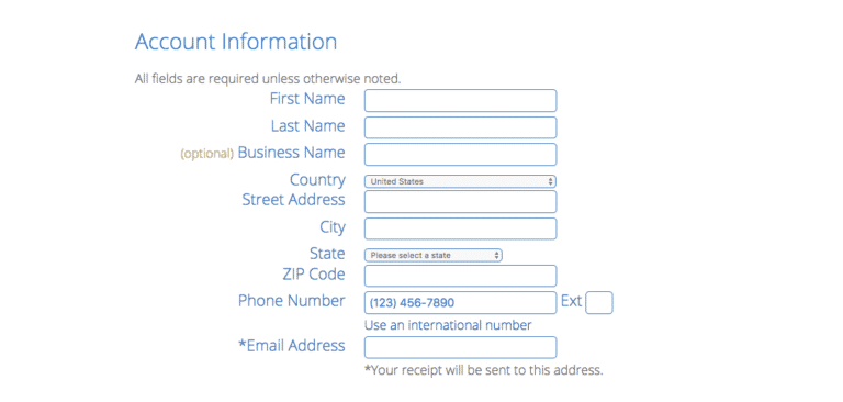 how to start a blog and make money account information bluehost