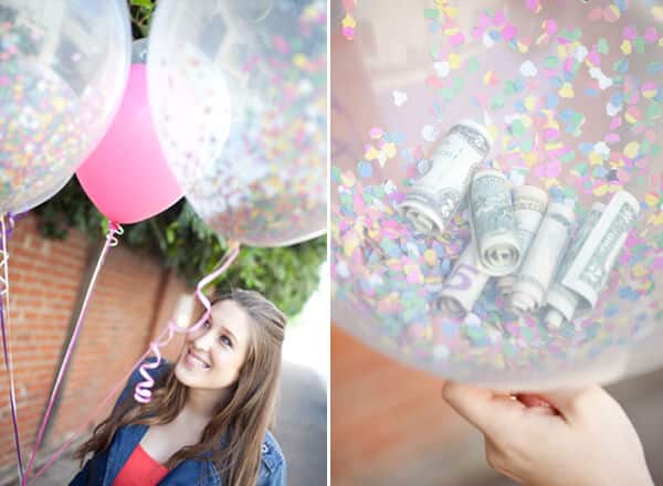 creative ways to give money balloons