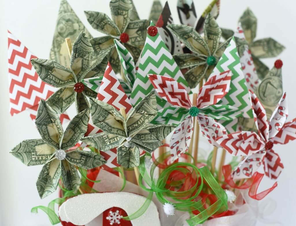 fun ways to give money bouquet