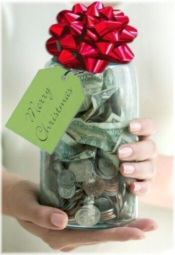 money gift idea jar of money