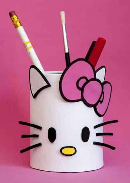 diy hello kitty pencil holder craft as a gift