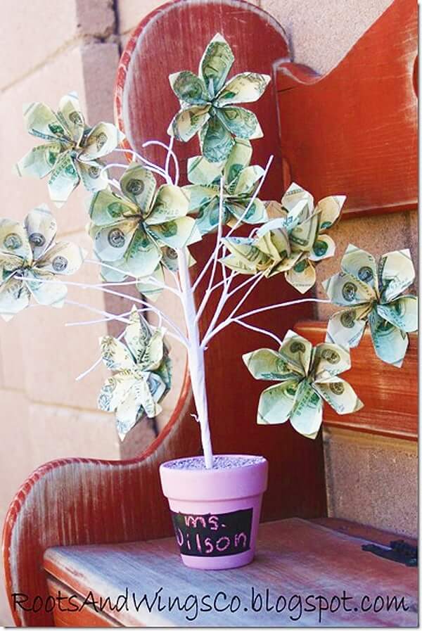 diy money plant tree