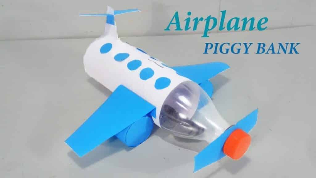airplane piggy bank diy for kids