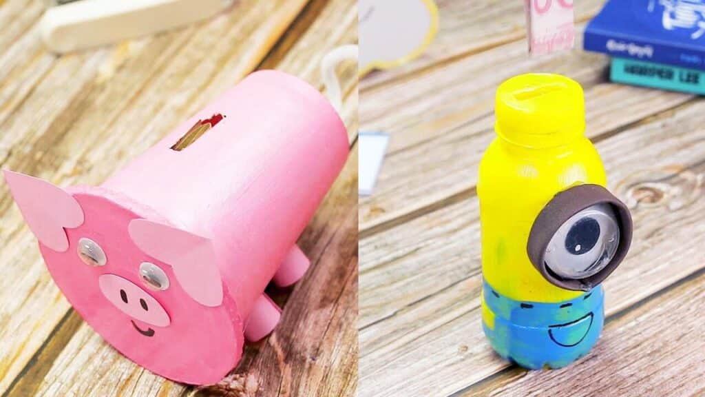 homemade diy piggy bank for kids
