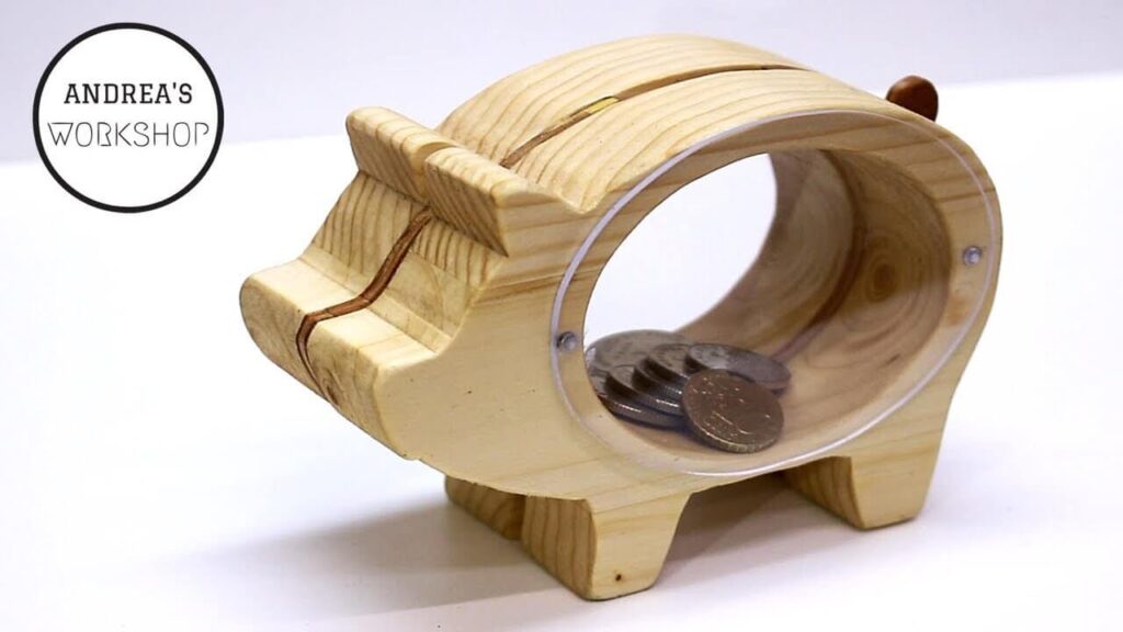 how to make diy wooden piggy bank