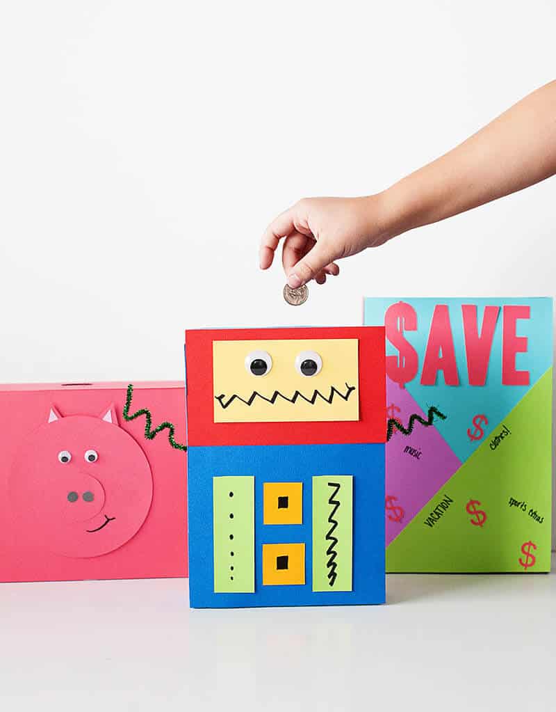 money bank box cereal diy