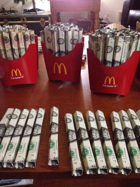 money inside mcdonalds fries box