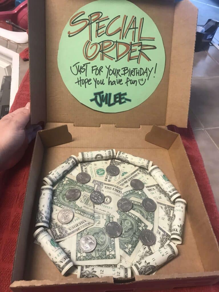 pizza money gift box