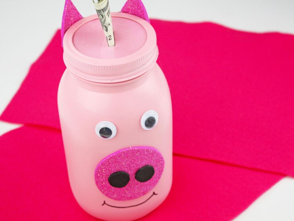 diy mason jar piggy bank
