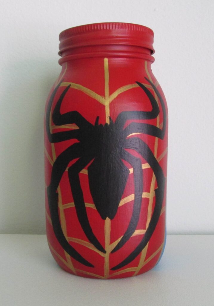 diy spiderman money jar
