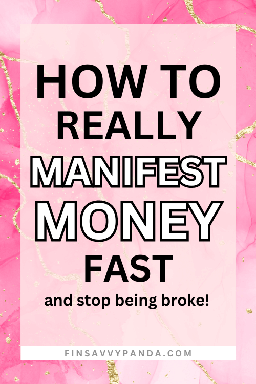 how to manifest money when you're broke