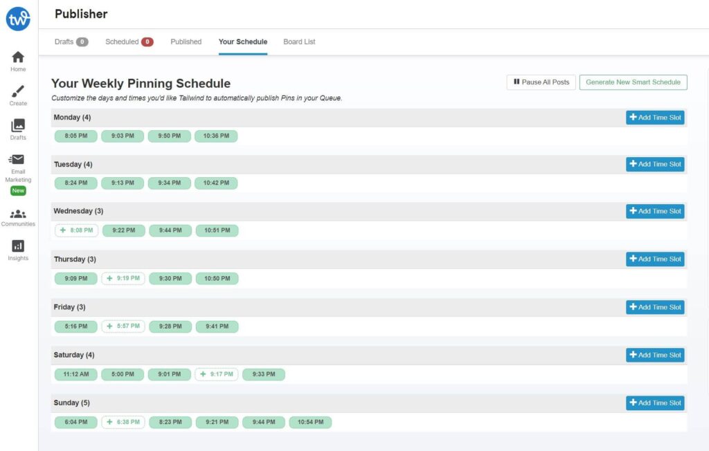 how-to-use-tailwind-weekly-pinning-scheudle