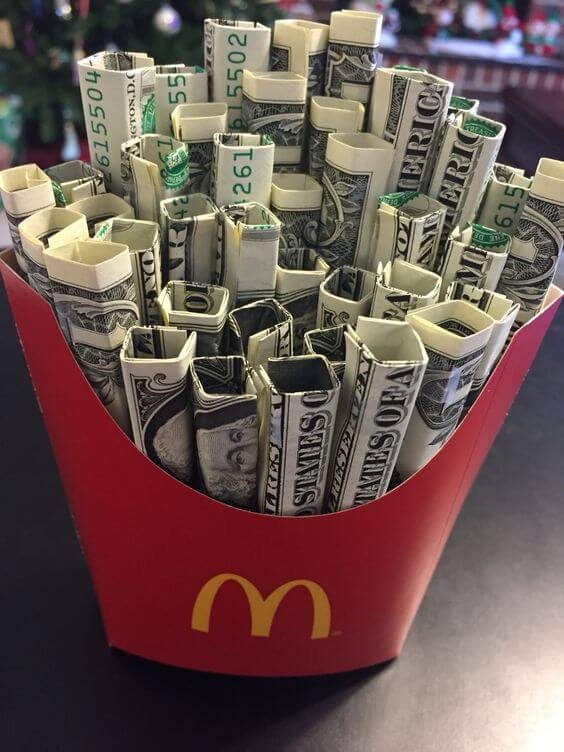 McDonalds Money French Fries Gift Idea