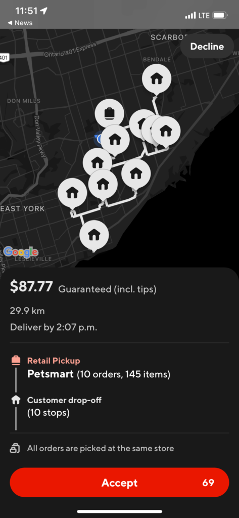 make-money-on-doordash-driver-order