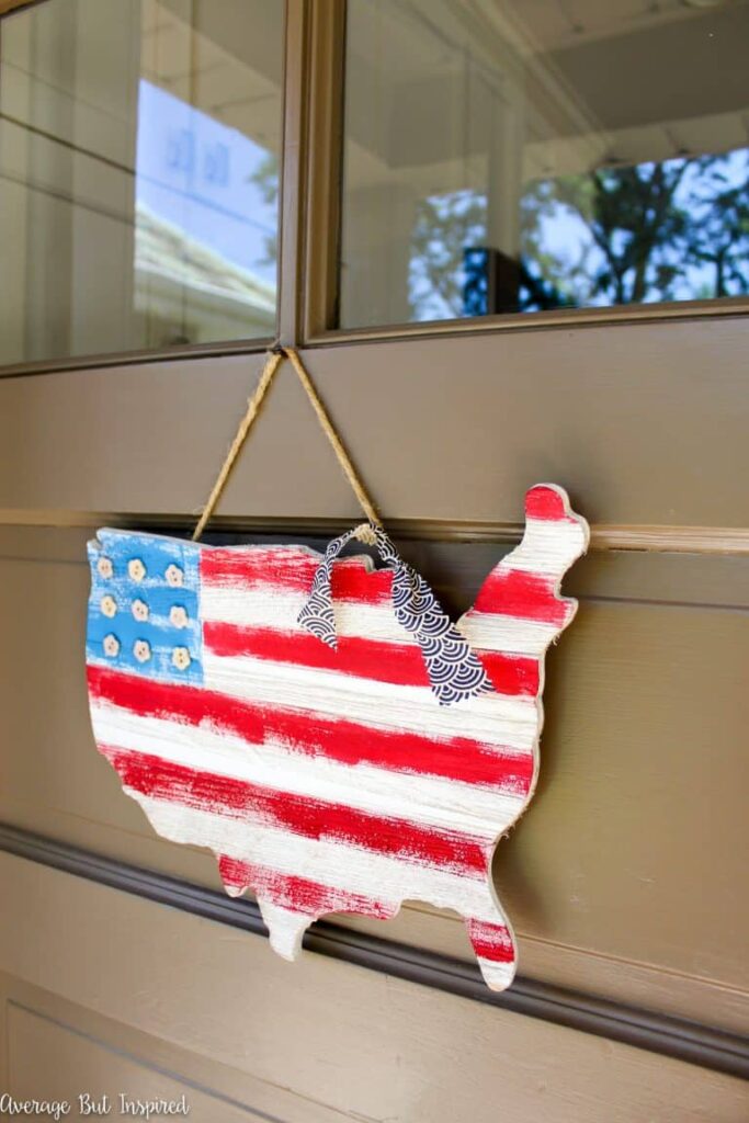 USA flag door hanger