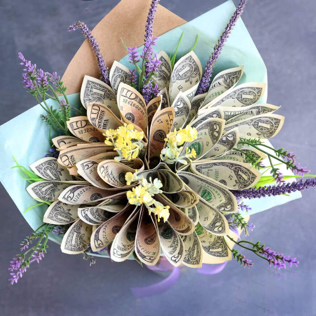 Bouquet de dinheiro DIY