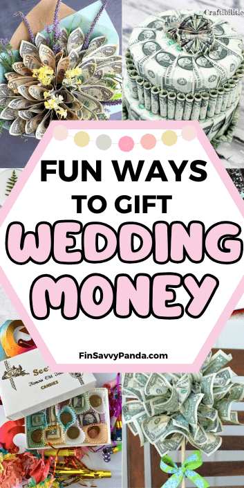 Idéias de presente de dinheiro de casamento DIY