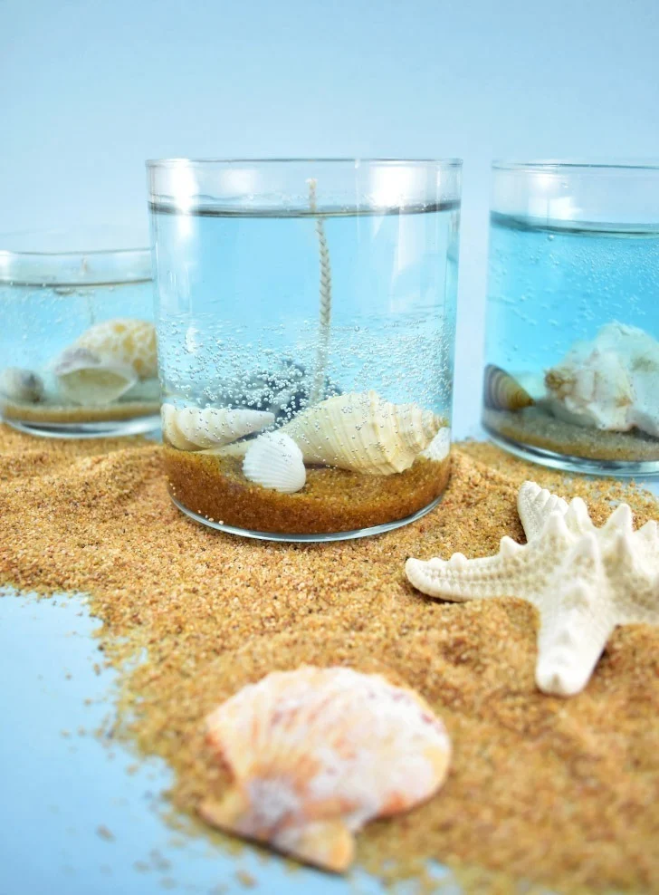 underwater seashell candles