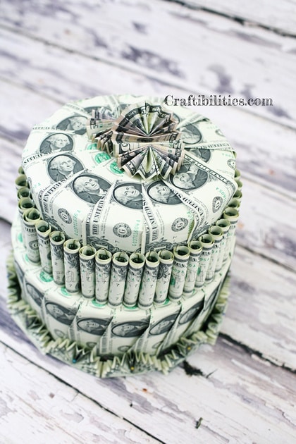 Bolo de dinheiro de casamento