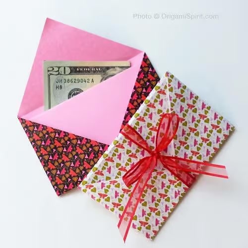 Envelope de idéias de presente de dinheiro para casamento