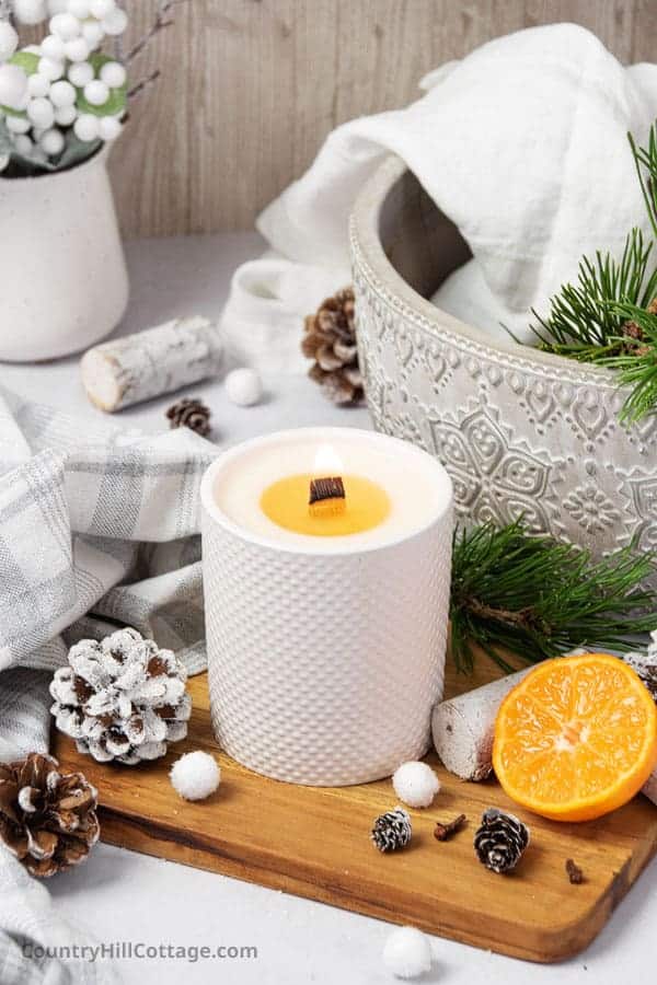 winter-themed candles to make and sell