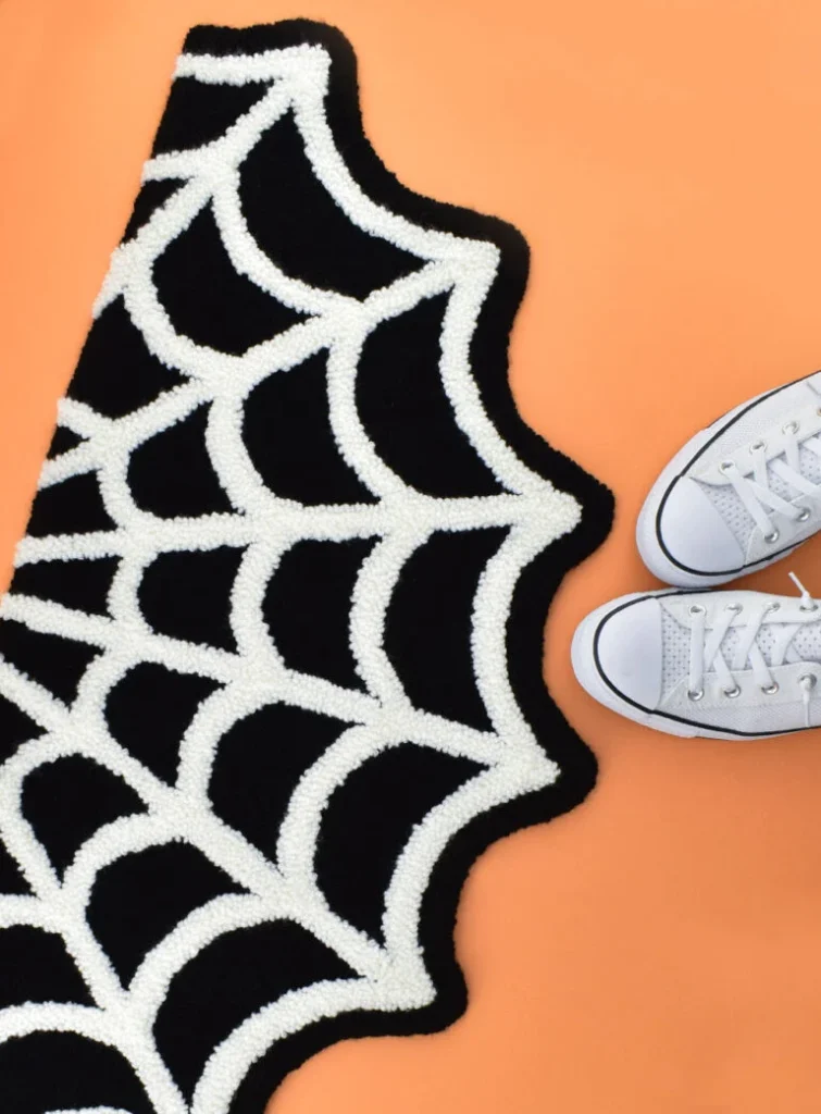 Halloween web rug