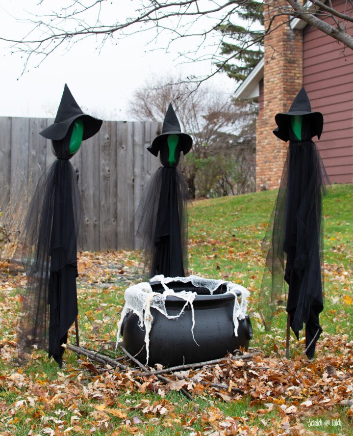 Halloween witch outdoor decor