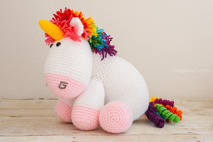 rainbow unicorn crochet plushies