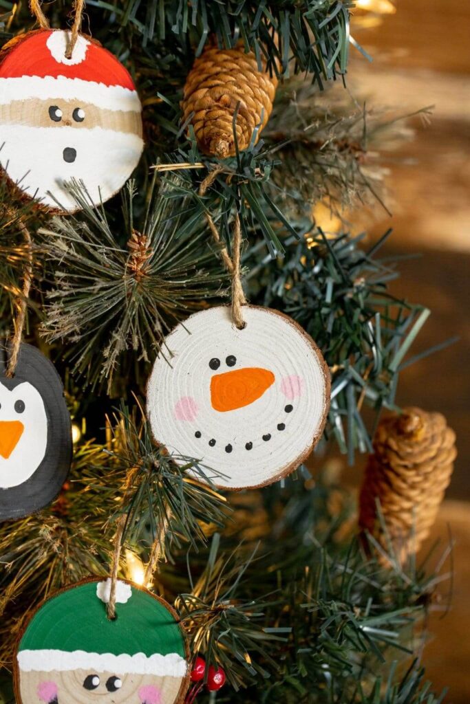 wood slice ornaments