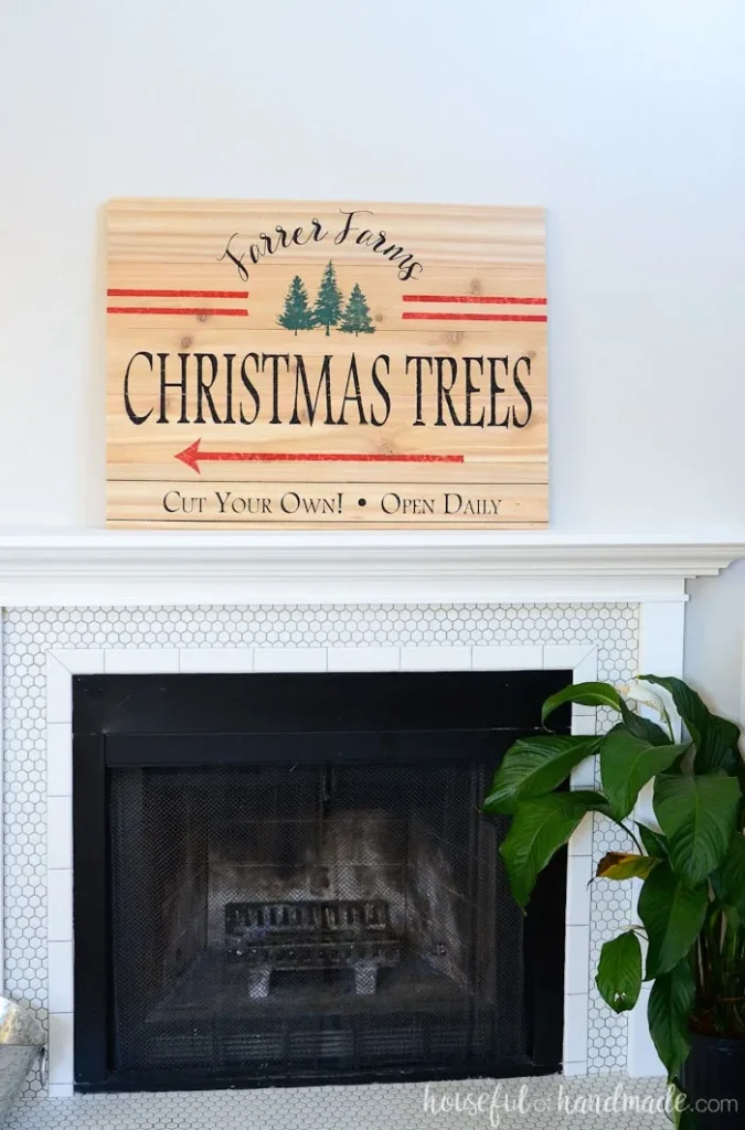Christmas wooden sign