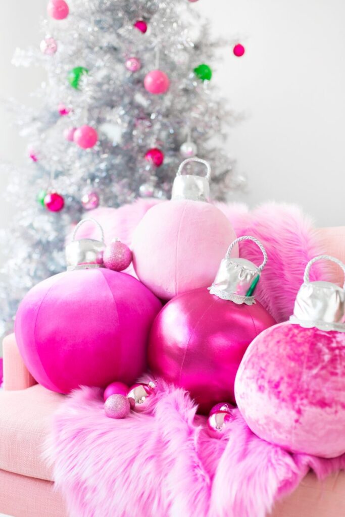 Fun Christmas ornament pillows