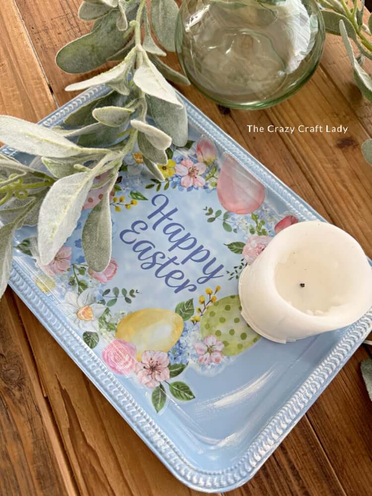 Cool Dollar Store Decoupage Tray